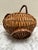 Wood Vintage Asian Rustic Decor Basket With Branch Handle For Sale - Image 7 of 8