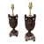 Antique Pair French Bronzed Townley Pair Table Lamps Rouge Marble Grand Tour 19c For Sale