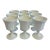Vintage White Milk Glass Grape & Vine Pedestal Goblets, Set of 9 For Sale