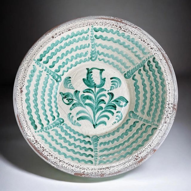 Large Spanish Fajalauza Ceramic Bowl from Lebrillo For Sale - Image 9 of 9