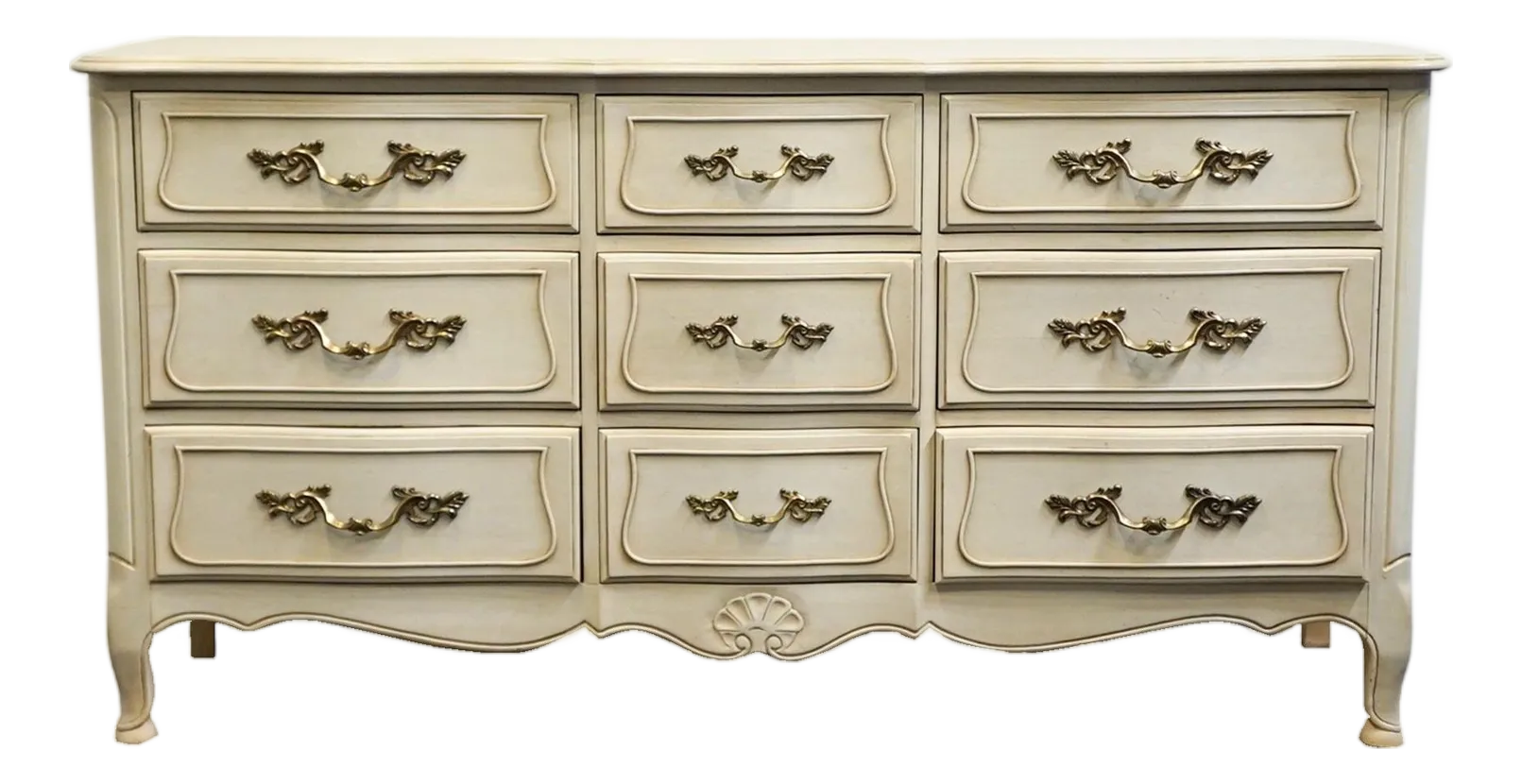 white christmas dresses Antique French Dresser in Cream Patina