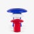 Knoll Angelo Mangiarotti Murano Glass Mushroom Vases for Knoll in Blue Red and White, Set of 3 For Sale - Image 4 of 11