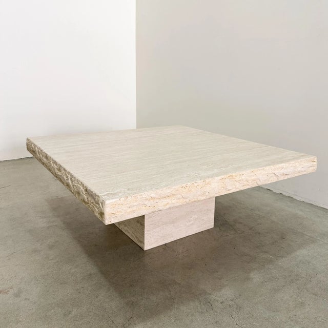 Vintage Travertine Live Edge Coffee Table For Sale - Image 11 of 13