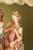 Ceramic Vintage Italian Figural Porcelain Lamp With Fringed Shade - Courting Musicians Quartet For Sale - Image 7 of 10