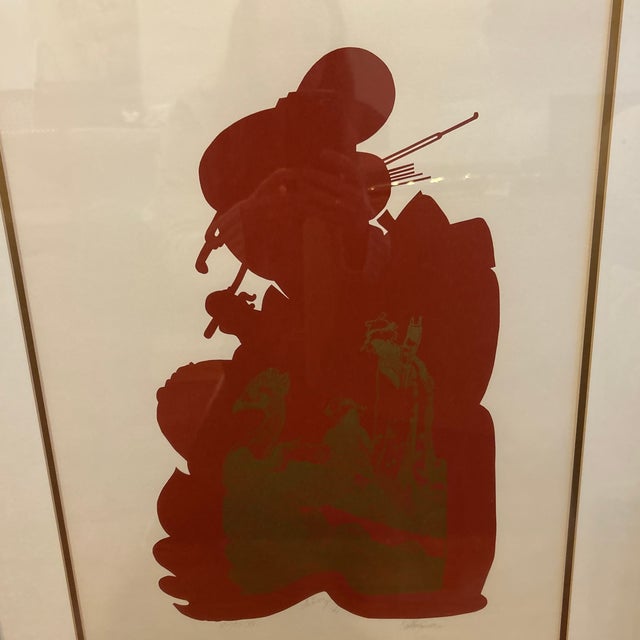 Red Vintage Dean Konopisos Signed Serigraphs - A Pair For Sale - Image 8 of 12