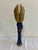 Blue Vintage Blue Angel Figurine With Gold Wings For Sale - Image 8 of 11