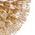 1930's hollywood regency chandelier, sparkling crystal flowers & faceted beads burst from the center orb. Polished brass...
