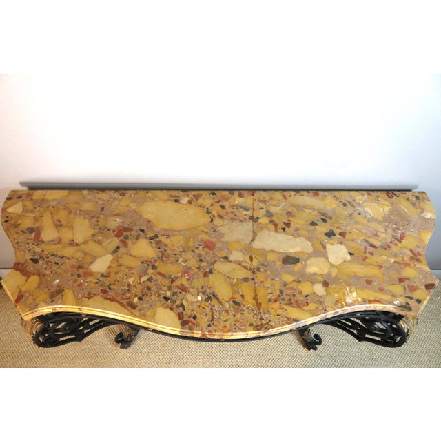 Large Wrought Iron Console Table, 1940s For Sale - Image 11 of 14