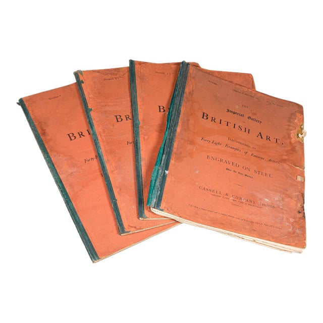 1887's 4 Vols Antique Folio Imperial Gallery of British Art For Sale