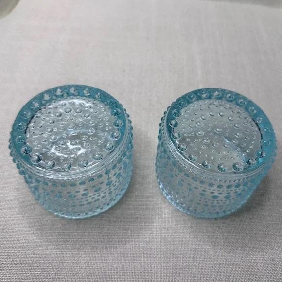 Iittala Kastehelmi Dewdrop Tealight Glass Candle Holders Light Blue Excellent condition