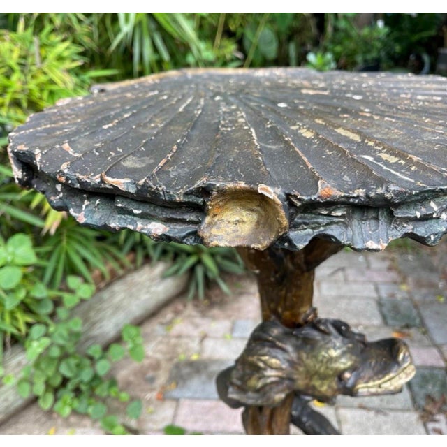 Mid 19th Century 19th Century Venetian Gilded, Carved Wood Grotto Style Table For Sale - Image 5 of 12