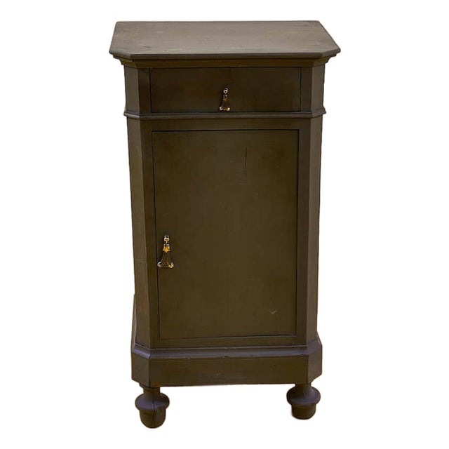 Wooden Bedside Table, Early 1900s For Sale