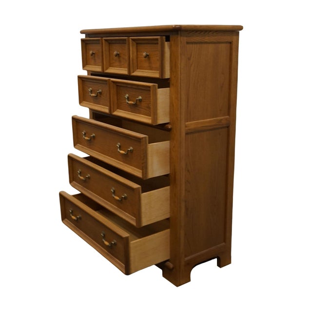 Thomasville Thomasville Impressions Wyndam Hill Collection Solid Oak Country French 40" Chest of Drawers 26411-510 For Sale - Image 4 of 11