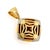 Contemporary Bvlgari Bulgari Pyramid Style 18k Two Tone Gold Floral Pendant For Sale - Image 3 of 5