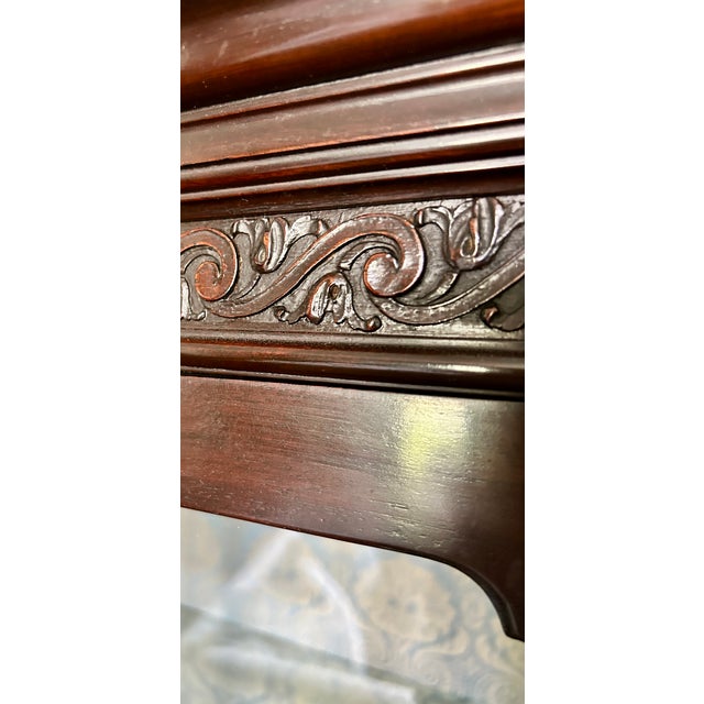 Carved Mahogany Vitrine Display Cabinet For Sale - Image 11 of 16