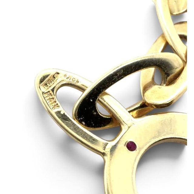 Metal Roberto Coin, Yellow Gold Oval Link Toggle Necklace, 18k For Sale - Image 7 of 7