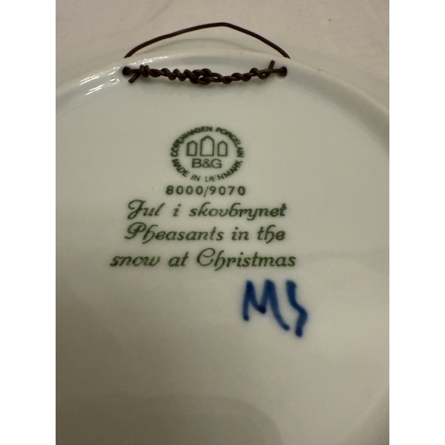 B & G Vintage Blue & White Christmas Plates (5) For Sale - Image 10 of 14