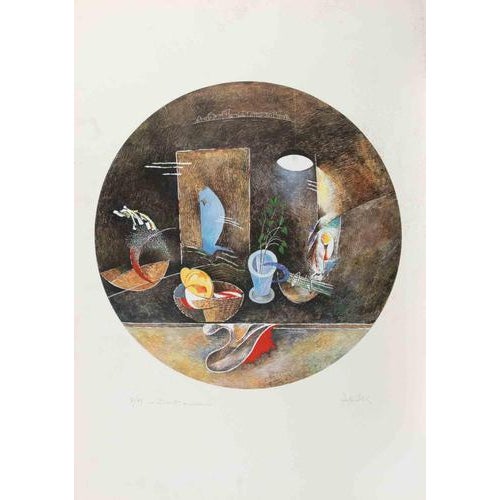 Lithograph hand colored. Hand signed and numbered in pencil. Edition of 99. Excellent condiion. This piece is attributed...
