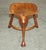 We are delighted to offer for sale this stunning burr yew wood vintage three legged stool with exquisite patina top. A...