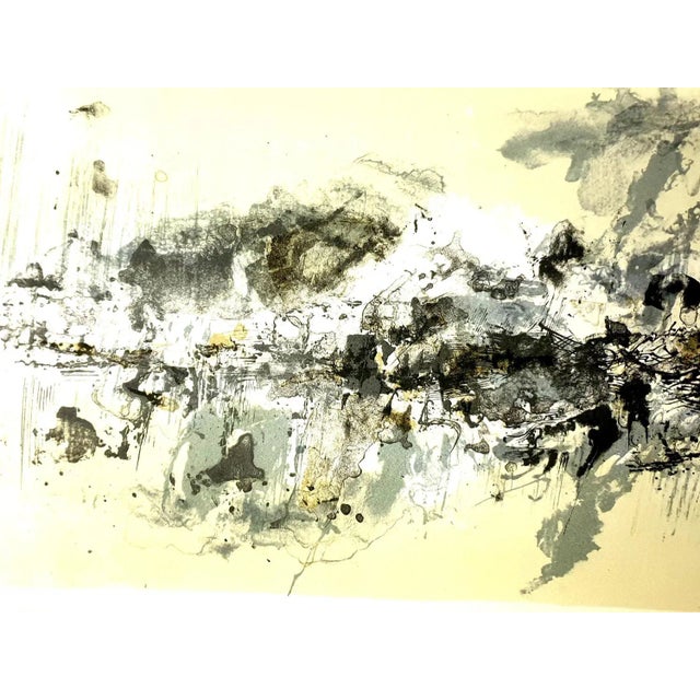 Early 21st Century Zao Wou-ki - Original Lithograph - Abstract Composition 1962 For Sale - Image 5 of 6