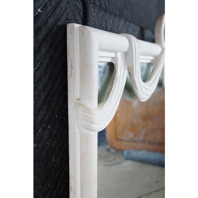 Neoclassical Hollywood Regency White Boho Chic Ring Swag Vanity Mirror 46" For Sale - Image 9 of 10