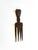Coffee Late 19th Century Ebony Wood Hand-Carved Hair Comb For Sale - Image 8 of 8