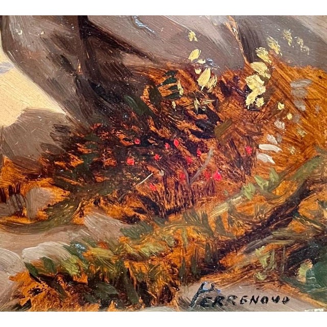 Perrenoud, Pines and Mountains, Oil on Masonite For Sale - Image 3 of 13