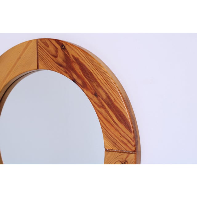 Large Pine Wall Mirror from Glasmäster Markaryd, Sweden, 1960s For Sale - Image 11 of 16