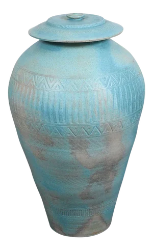 1980s Lidded Amphora Style Ceramic Vessel, Custom for Steve Chase