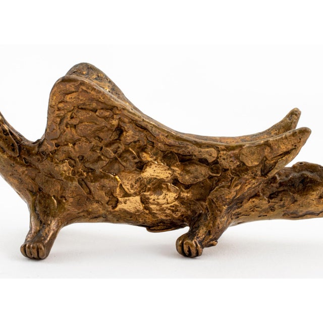 Late 20th Century Louis Mendez Gilt Bronze Dragon Sculptures, 3 For Sale - Image 5 of 9