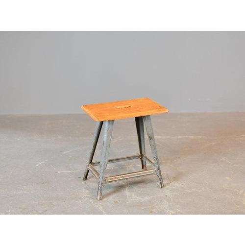Bauhaus Industrial Factory Stool by Rowac, 1930s For Sale - Image 3 of 11