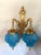 A beautiful pair of French wall sconces, crafted circa 1980 in an elegant Louis XVI Revival style. These decorative...