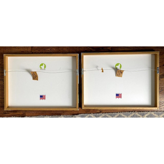 Green Contemporary Summer Landscape Prints on Canvas - a Pair For Sale - Image 8 of 11