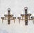 Brutalist Wall Lamps, Italy, 1960s, Set of 2, in Very Good conditions. Designed 1960 to 1969 Up to 250V (Europe/UK...