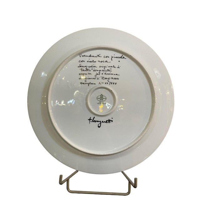 Ceramic Decorated Plate from Longaretti, 20th Century For Sale - Image 7 of 8