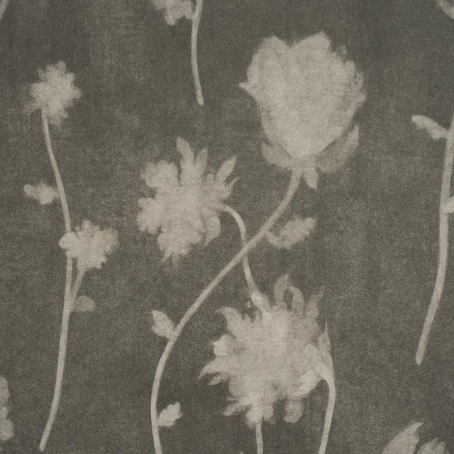 Contemporary Schumacher x Backdrop Before Midnight Wallpaper In Charcoal For Sale - Image 3 of 5