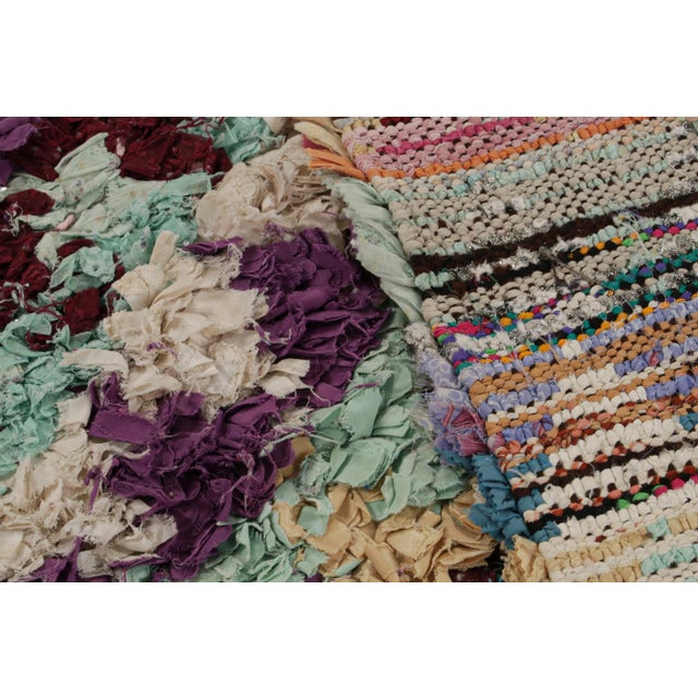 Textile 1950s Vintage Azilal Moroccan Boucherouite Rug With Chevron Patterns From Rug & Kilim For Sale - Image 7 of 7