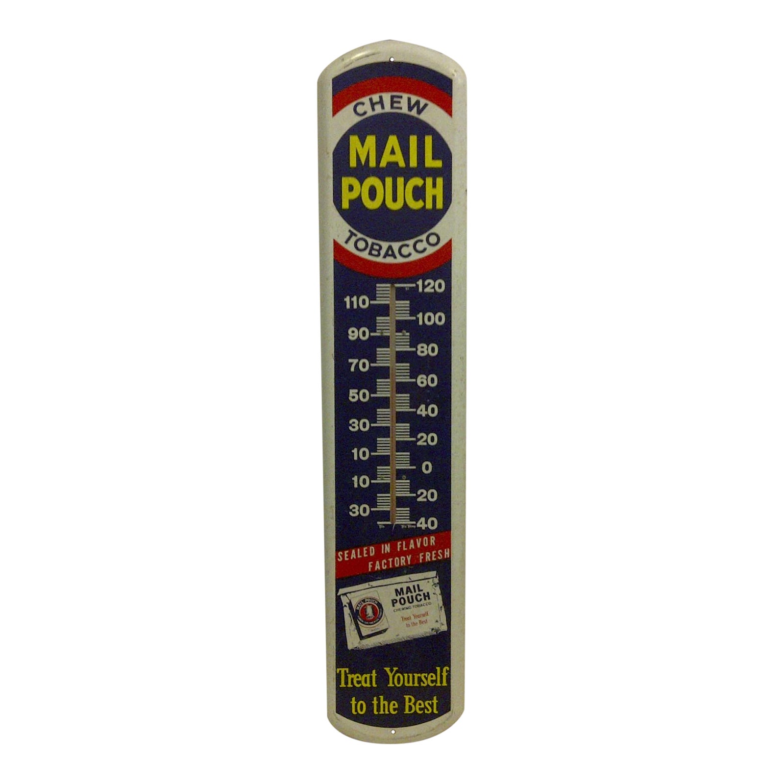 Vintage Metal "Mail Pouch" Advertising Thermometer Chairish