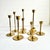 Mid-Century Modern MCM Brass Graduated Tulip Style Candlestick Holders Vintage Taper Candle Holders Set of 9 For Sale - Image 3 of 9