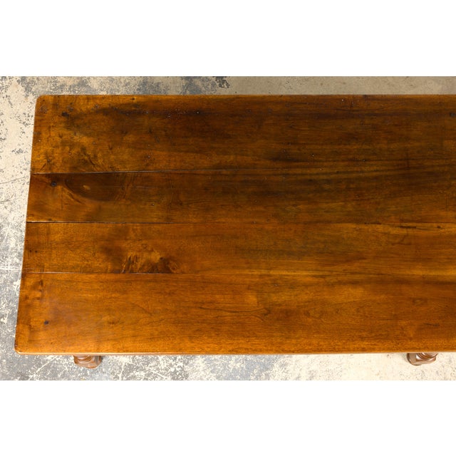 Mid-19th Century French Provincial Walnut Harvest Table For Sale - Image 4 of 18