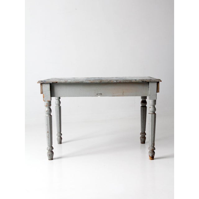 Antique Painted Farmhouse Work Table For Sale - Image 18 of 18