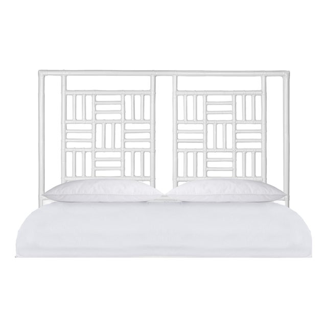 Finn Platform Bed Queen - White For Sale
