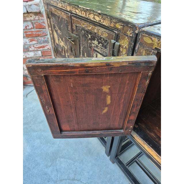 Late 19th Century Qing Dynasty Chinese Export Lacquer Cabinets For Sale - Image 11 of 18