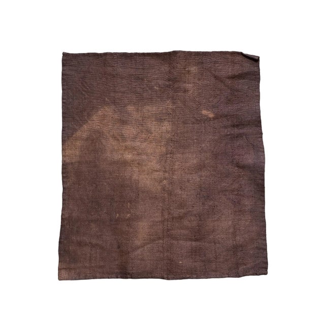 Vintage African Tribal Kuba Kasai Raffia Textile 24" by 26" For Sale In New York - Image 6 of 6