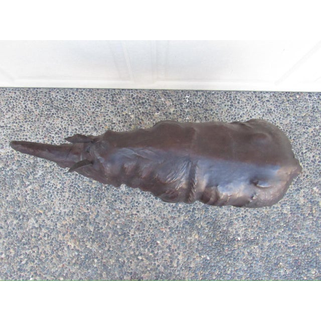 Leather Rhino Figurine For Sale - Image 12 of 12