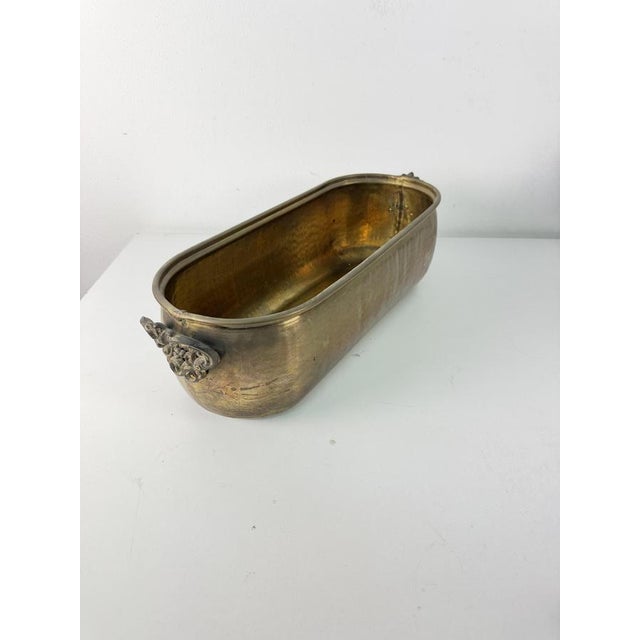 Large Oval Italian Brass Planter, 1950s For Sale - Image 9 of 14