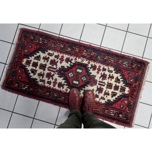 1970s, Handmade Vintage Persian Hamadan Rug 2' X 4' For Sale In New York - Image 6 of 11