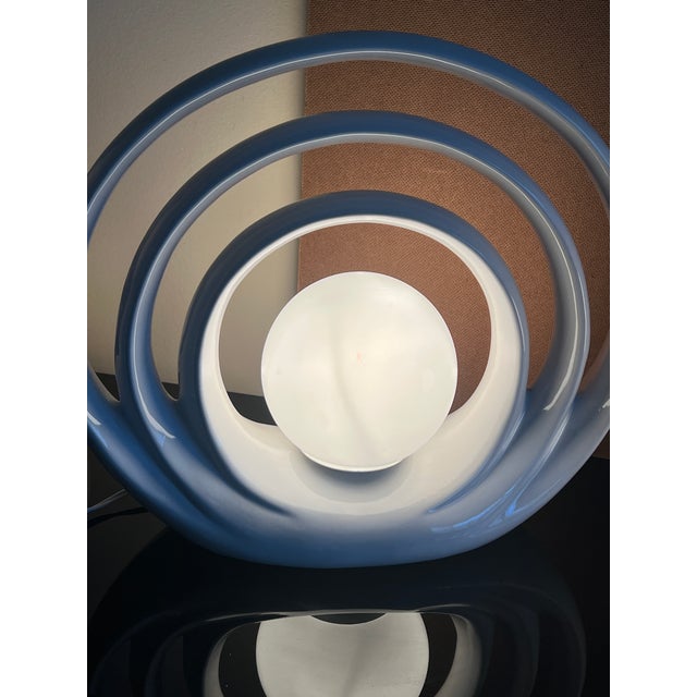 Mid-Century Modern Vintage Mid-Century Modern Art Deco Porcelain Lamps - a Pair For Sale - Image 3 of 9