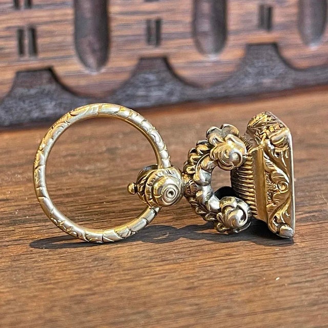 Orange Early 19th Century Georgian Gold Fob "Sarah" 15k Carnelian Pendant For Sale - Image 8 of 12