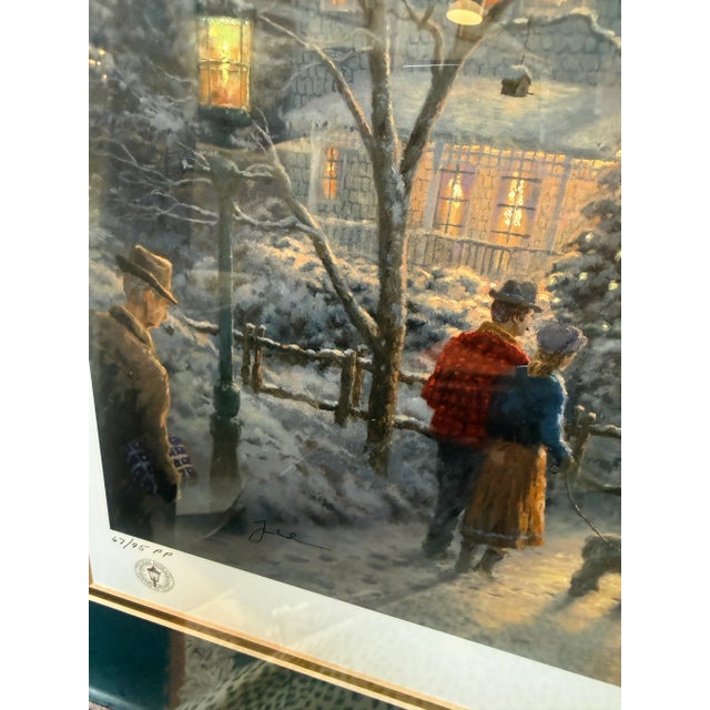 Thomas Kinkade "Foothill Holiday Gathering" Limited Edition 67/95 Print, Framed For Sale In San Francisco - Image 6 of 12